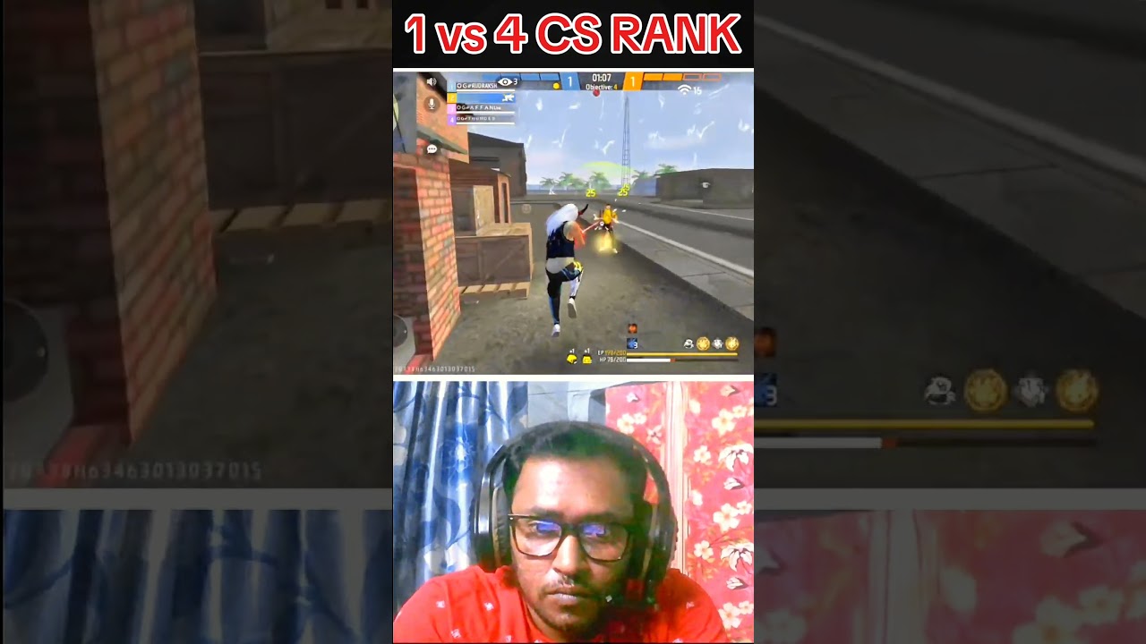 impossible clutch🙏🙏1 vs 4 cs rank push👍👍 