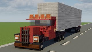 Minecraft: How to Build a Simple Semi-Trailer Truck (Tutorial)