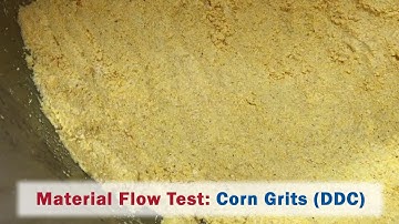 DDC (De-germed, de-branned corn) | AirSweep Material Flow Test | Bulk Material Flow Aid