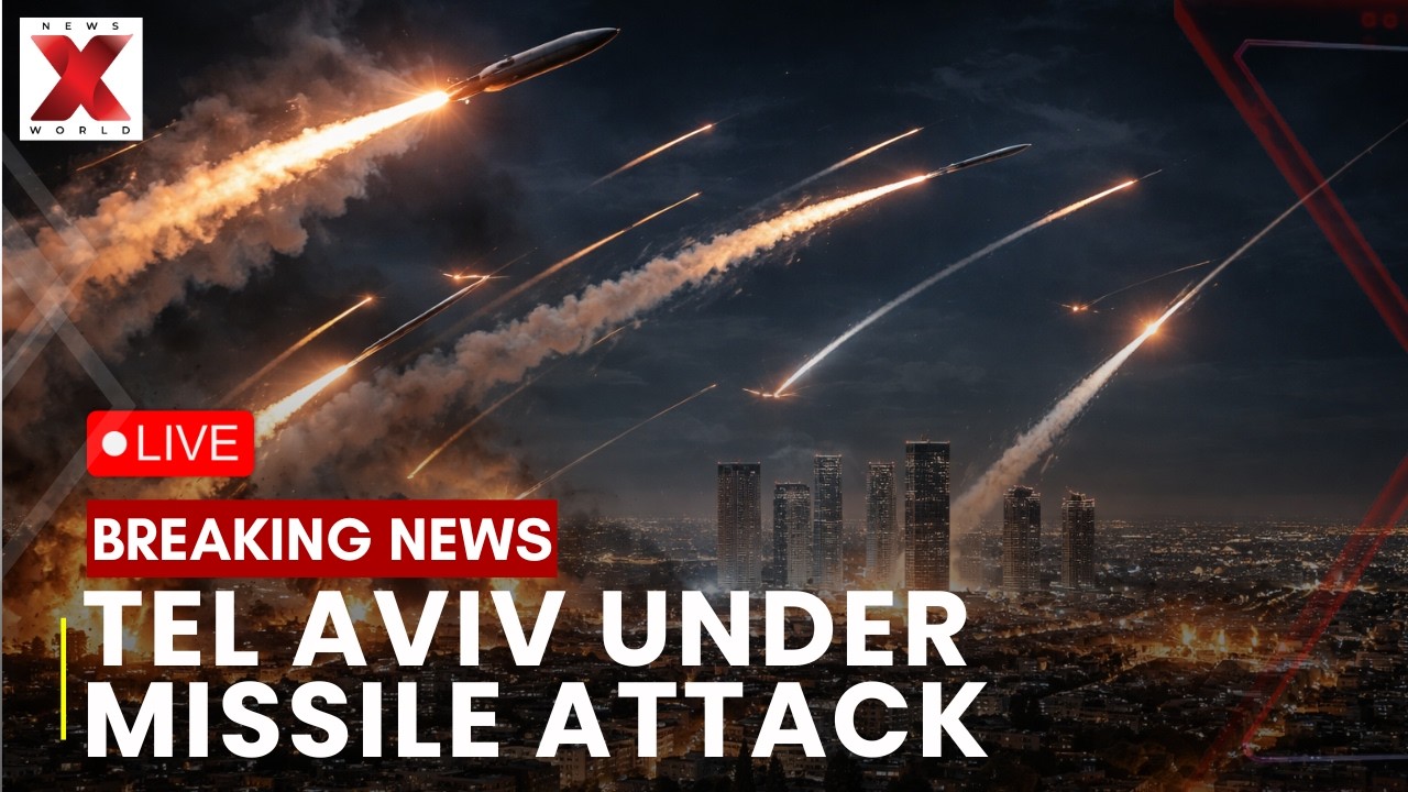 Iran Israel War LIVE : Missile Interceptions Over Tel Aviv |Tel Aviv On High Alert | NewsX World