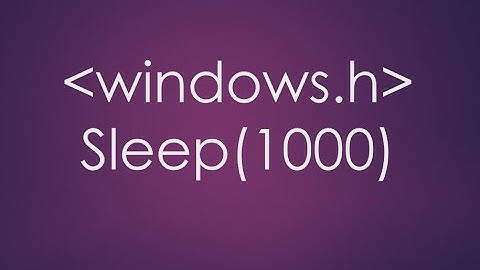 Project in C Tutorial 07:: Sleep() function in C