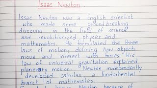 Write a short essay on Isaac Newton | Essay Writing | English