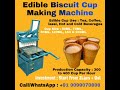 Edible Biscuit Cup Making Machine For Tea Coffee Hot And Cold Beverages 