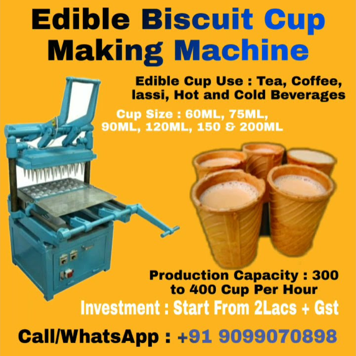 Biscuit Cup Maker Equipment Edible Wafer Coffee Cups Making Machine - China  Edible Wafer Coffee Cups Making Machine, Biscuit Cup Maker
