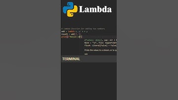 Python Lambda Functions in 20 Seconds 🔥👨‍💻 #shorts  #python #programming  #coding  #learnpython