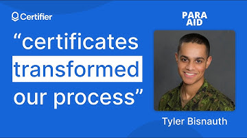 From Paper to Digital Certificates | Tyler Bisnauth (Para Aid)