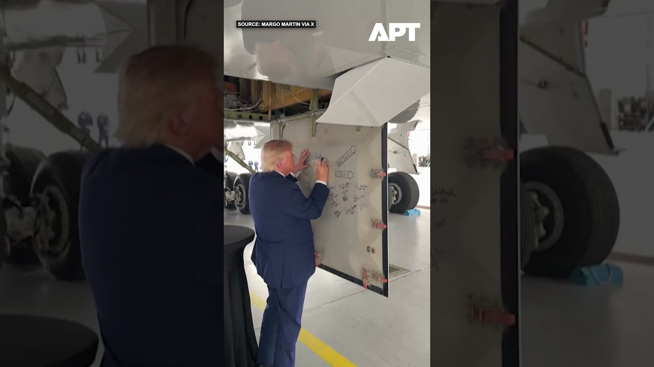 Trump Autographs Qatar-Gifted Air Force One Jet | APT 