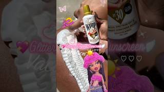Glittery whipped sunscreen ☀️💖🪽 #sunscreen #glitter #summer