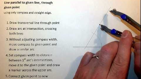 Construction 05 - Line parallel to given line through a point