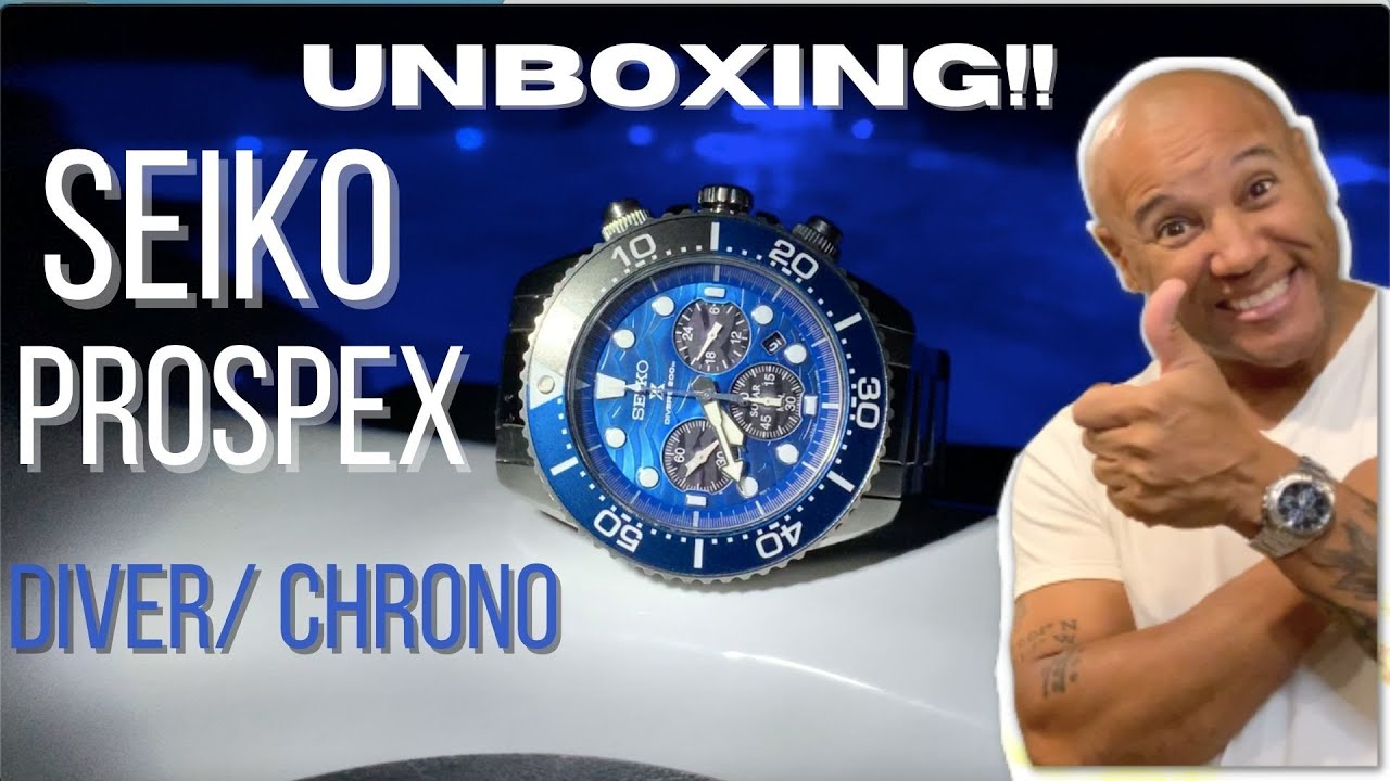Unboxing SEIKO PROSPEX DIVER CHRONOGRAPH WATCH| SAVE THE OCEAN |REF:  SSC741P1| SOLAR POWER - YouTube
