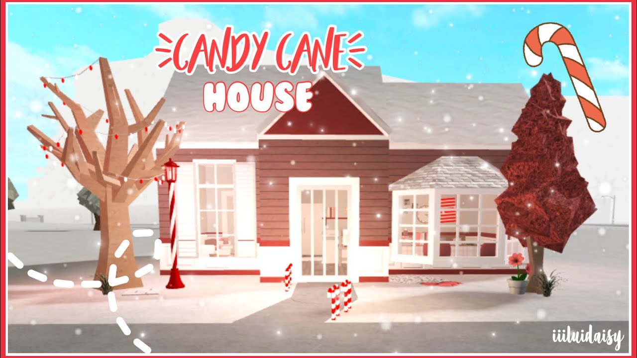 Candy cane house Bloxburg Speedbuild iiiluidaisy YouTube