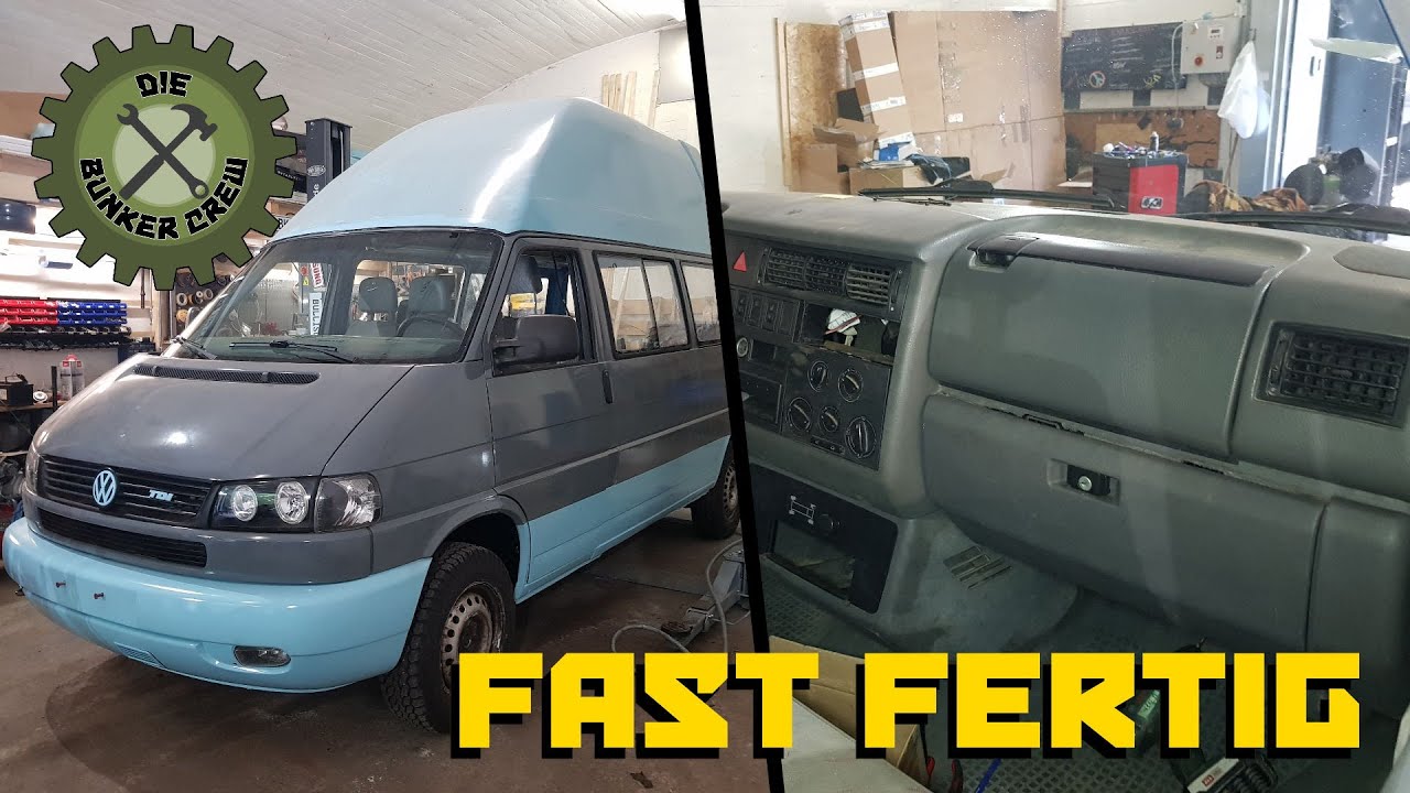 Scheiben einkleben & Fahrerhaus zusammenbauen beim T4 Syncro