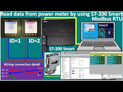 PLC S7-200 Smart Modbus RTU connect with energy meter part-2