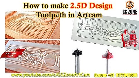 How to make 2.5D Design toolpath in Artcam #gszone #custome #tool #router #cnc #furniture