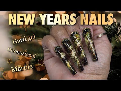 Marble New Year Nails 🎉