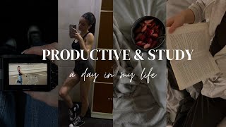 vlog: spend a day in my life & study vlog | rutina 5am, productividad, gym workout, solo date...