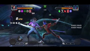 MCoC Kate Bishop vs Night Crawler on node 44 (Hazard Shift - Incinerate, Poison; Stun immunity)