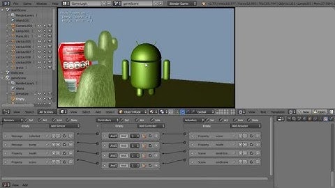 Walk Around Collecting Game, Managing Health Falling to Zero and All Objects Collected, Blender Tut