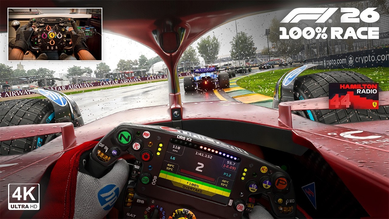 The Most Immersive F1 Gameplay at 4K - Lewis Hamilton's Ferrari SF-26 | 2026 Australian GP 100% Race