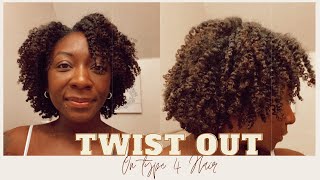Super Defined Twistout on Type 4 Hair