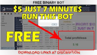 Free Binary Bot $10 Just 7 Minutes Download Digits Over Under Bot Binary Free. With Martingale 2021