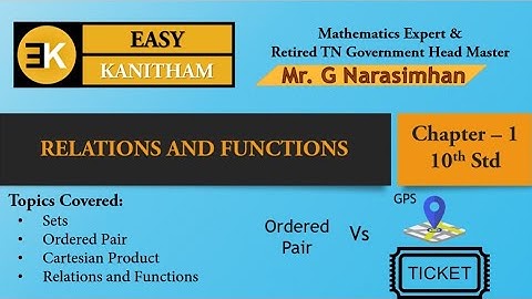 Unit-1: Relations Functions Part-1| TN New Syllabus 2020 | G Narasimhan
