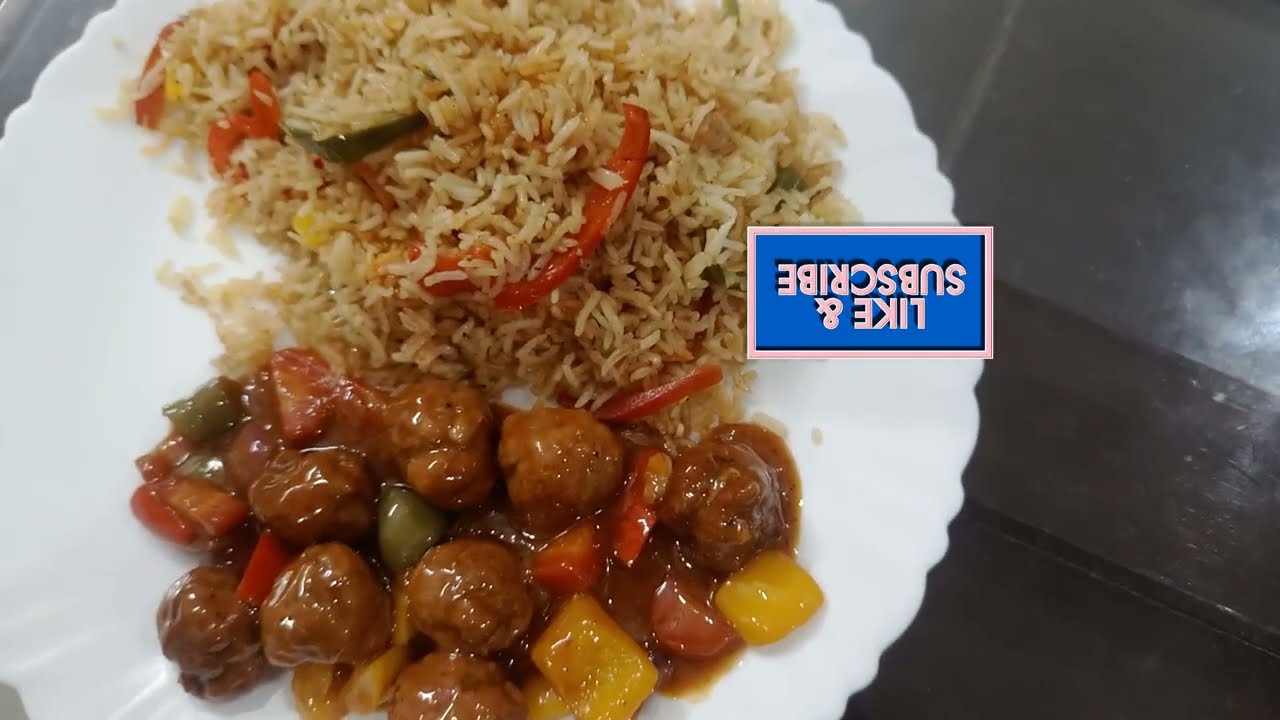 मटन मनचूर्यन ग्रेवी के साथ और फ्राइड राइज || Mutton Manchurian With Gravy And Fried Rice