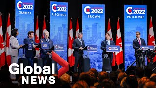 Conservative Party leadership candidates participate in 1st official English debate | FULL