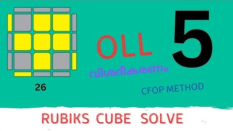 Rubiks Cube Algorithm Malayalam Explanation ||  OLL  || Malayalam 