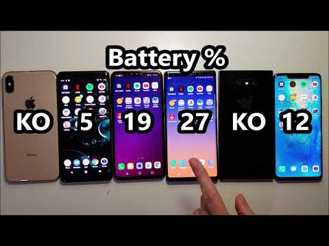 Battery Life Test! Galaxy Note 9 vs iPhone XS Max, LG V40, Huawei Mate 20 Pro, Xperia XZ3 & Razer 2