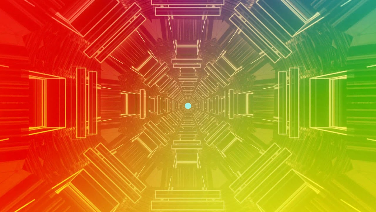 abstract Neon mandala Tunnel vj Motion background Video Loop - 2022