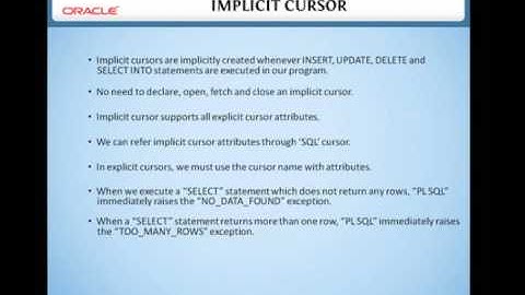 10 2 Implicit Cursor