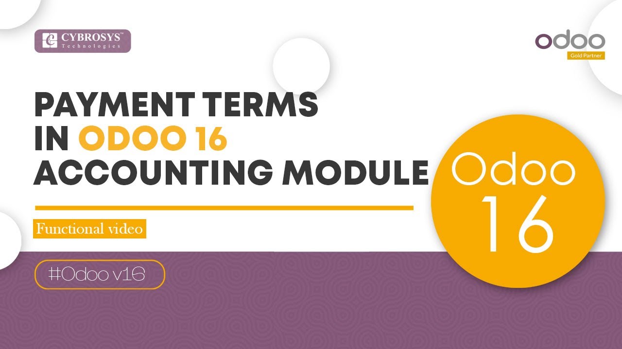 Payment Terms In Odoo 16 Accounting | Odoo 16 Functional Tutorials - Youtube