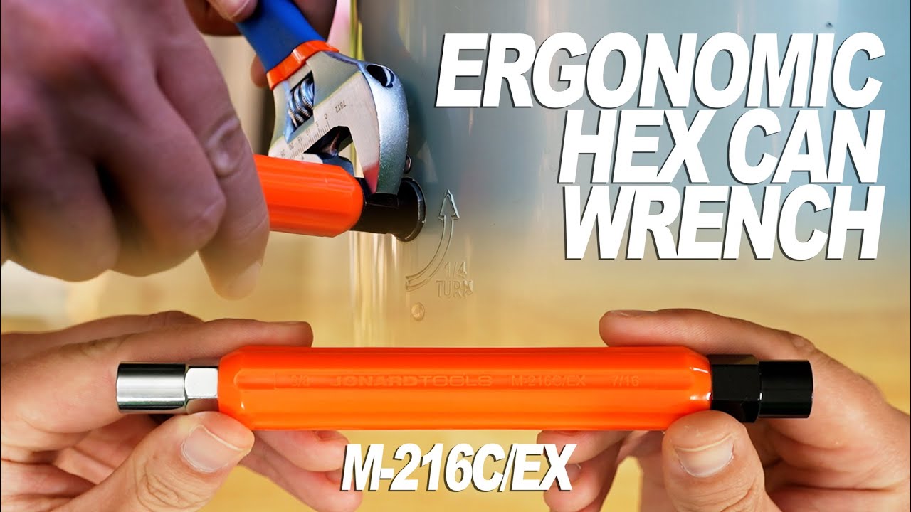 Jonard Tools Ergonomic Hex Can Wrench (M-216C/EX) Product Video