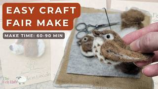 Easy Autumn Craft Fair Idea | How to Make a Needle Felted Bird Brooch