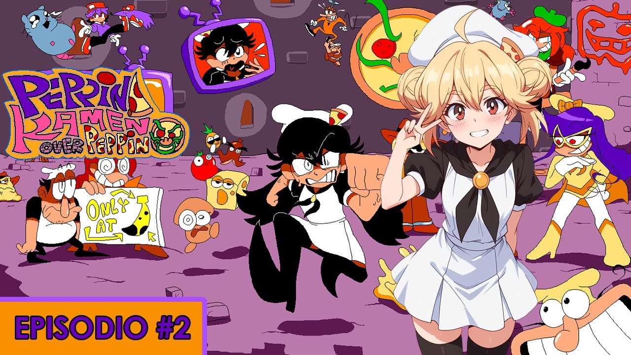 [ENG/ESP] Pizza Tower pero... ¿con waifus? (Peppina Ramen MOD / Pizza Tower) Episodio 2 (VTuber)