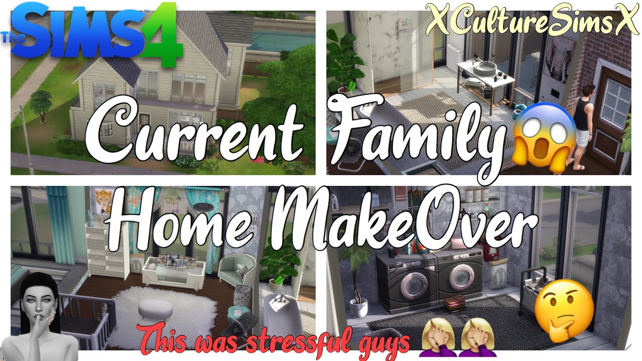 The Sims 4 | Home Makeover! (On a budget) | Current Household - YouTube