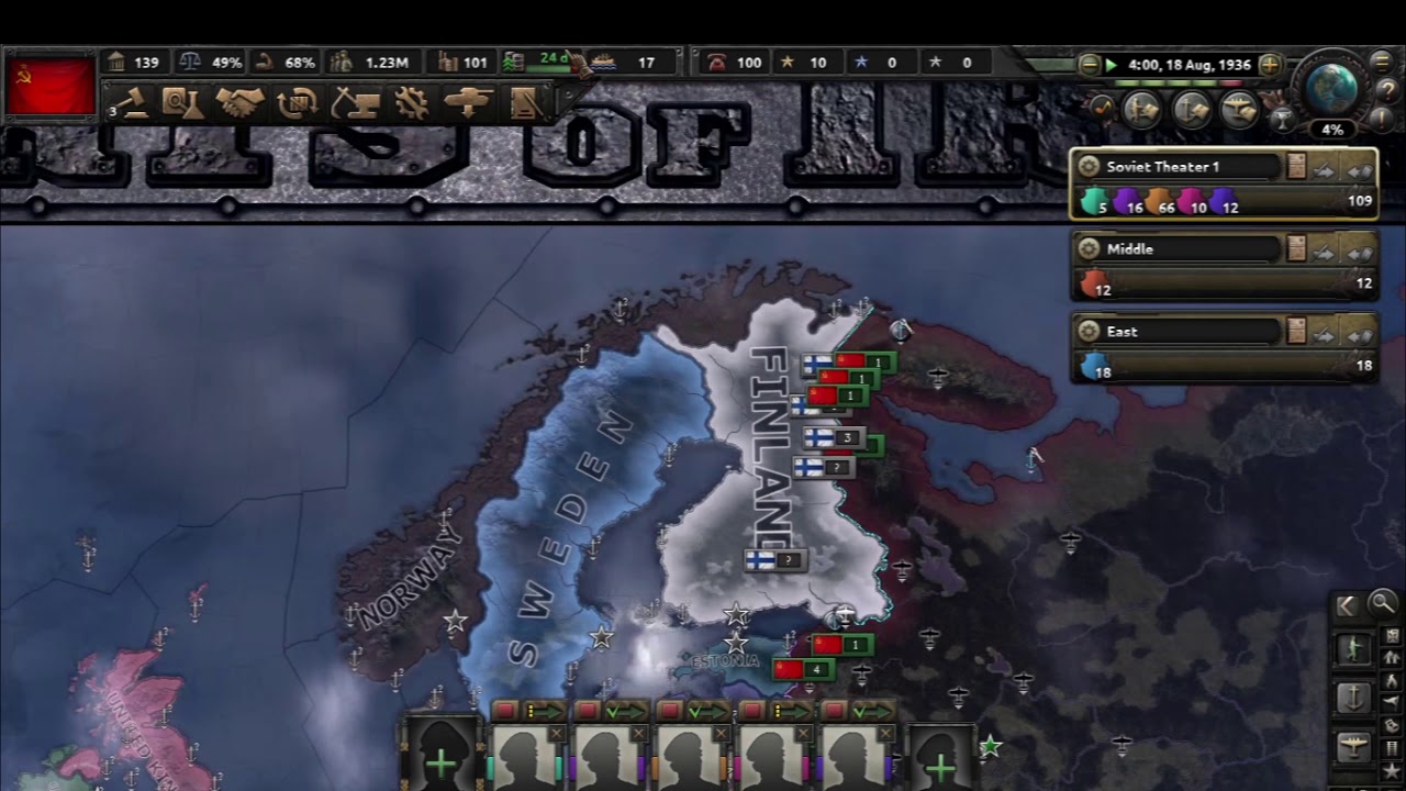 Hearts of Iron IV Gameplay soviet union no commentary part 2 - YouTube