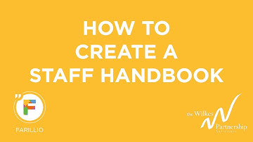 How to create a staff handbook | A snippet from Farillio