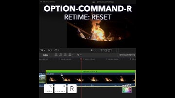 Final Cut Pro Shortcut | Option-Command-R | Retime: Reset