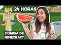 24 HORAS COMIENDO COSAS DE MINECRAFT EN LA VIDA REAL