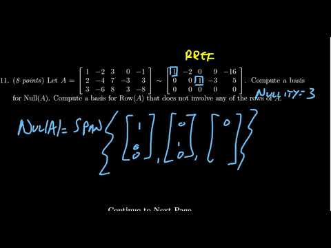 Math 2270, Exam 2 - Question 11