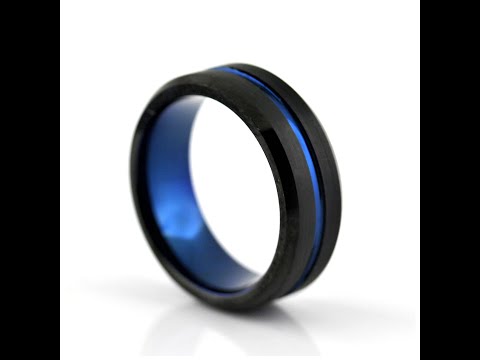 black-two-tone-blue-inlay-tungsten-ring