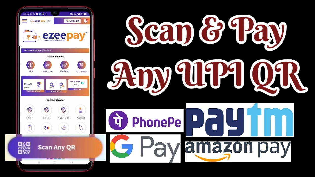 Ezeepay Scan & Pay Any UPI QR Live || 