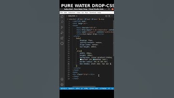 Pure Water Drop with HTML and CSS