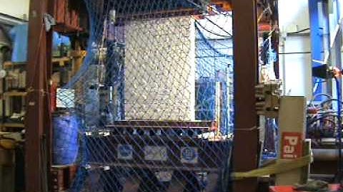 Bending-Buckling test of URM Wall #14. General view