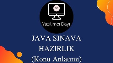 Java Sınava Hazırlık (Konu Anlatımı) #Java #Algoritma