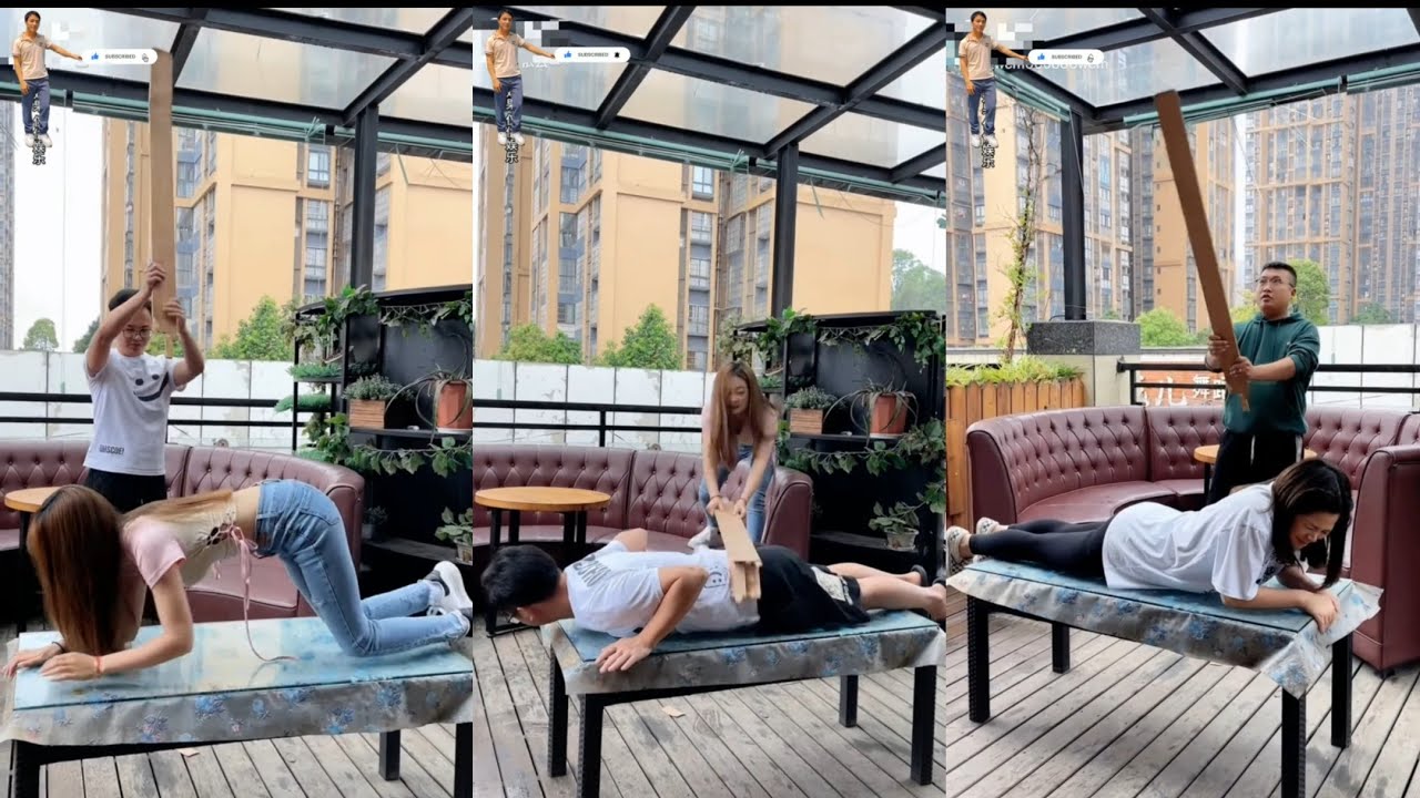 Hai Vợ Chồng Lại Thử Thách Trò Chơi Dùng Tấm Gỗ Đánh Vào Mông Và Cái Kết #12