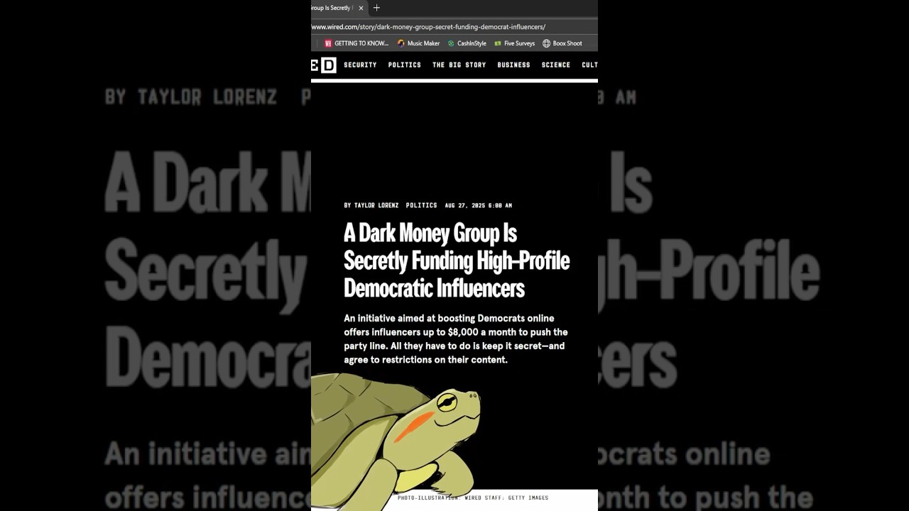 Taylor Lorenz Dark Money Allegations 