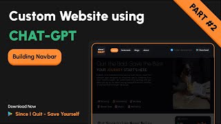 Navbar - Custom Website using CHAT - GPT - 2024 - Since I Quit - Part 02